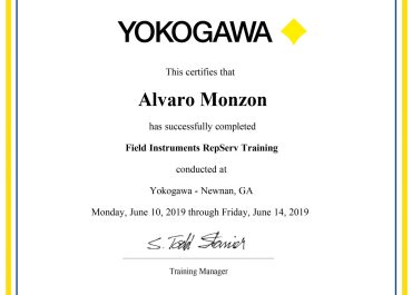 Certificado Yokogawa